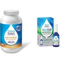 TheraTears 1200mg Omega 3 Suplement do Żywienia Oko, Trigliceryd organiczny, Trigliceryd Fish Oil i Witamina E, 180 Count & Sterylid Eyelid Cleanser and Face Wash, dla podrażnionych oczu, 2 fl oz Spray