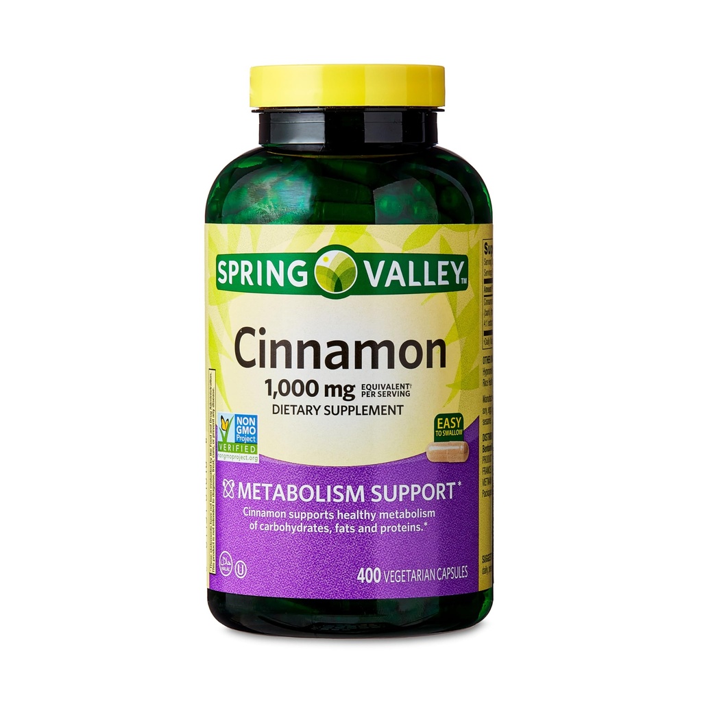 Dolina Wiosna Cynamon suplement diety, 1000 mg, 400 Hrabia - suplementy cynamonu, Kapsułki cynamonu, Cynamon