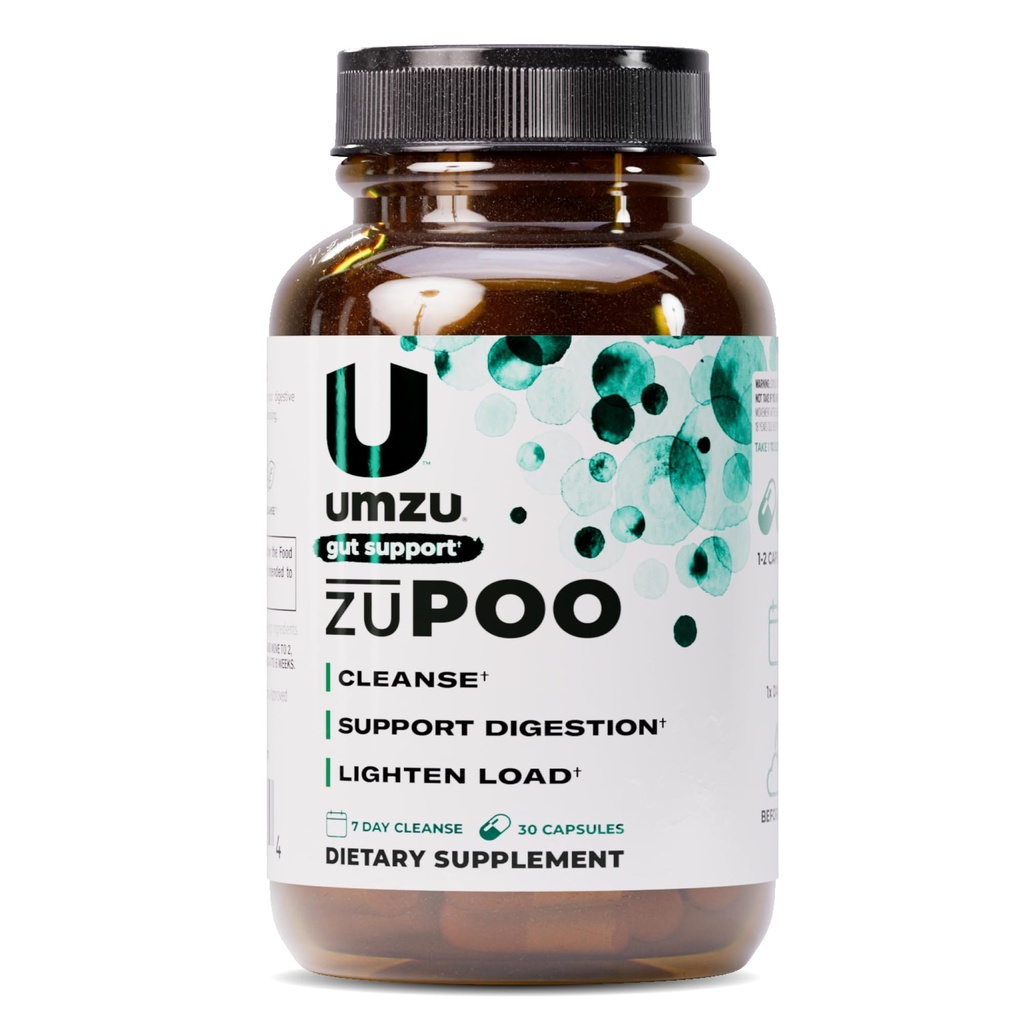 UMZU zuPOO Gut Cleanse Detox, 30 Kapsułki - 15- Day Natural Colon Cleanse z Cascara Sagrada & Magnezu Citrate - Vegan, Non-GMO, Gluten- Free Detox Cleanse Suplement do Zdrowej Koszy Wsparcie