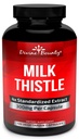 Boski Bounty Pure Milk Thistle Suplement Kapsułki - A Potent 1200mg Mleka Tistle Suplement 4X koncentrat ekstrakt (Standaryzowany) 120 Kapsułki wegetariańskie
