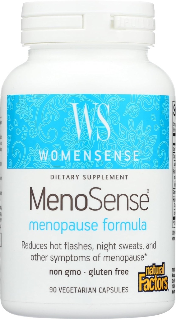WomenSense MenoSense przez naturalne czynniki, Natural Supplement, aby pomóc poprawić objawy menopauzy, Wegan, Non-GMO, 90 Kapsułki