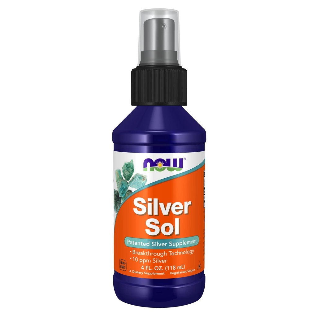 Teraz Foods Supplements, Silver Sol 10 PPM ze srebrem elementarnym i wodą dejonizowaną, Płyn, 4-unce