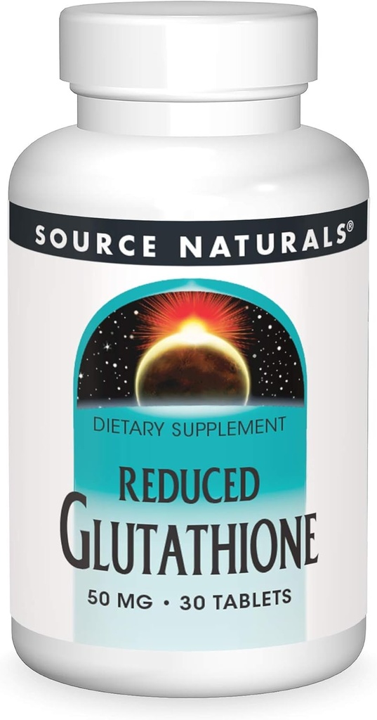 Źródło Naturals Glutathione, Suplement do Podtrzymania Wątroby, 50mg - 30 tabletek