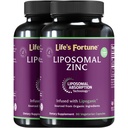 Liposomal Pure Cynk Pikolinian Suplement z miedzi, Wsparcie immunologiczne, Metabolizm i Zdrowie skóry 124; Wysoka moc, dla dorosłych Mężczyźni i kobiety 124; Potężny przeciwutleniacz 124; 90 Kapsułki (Opakowanie po 2)