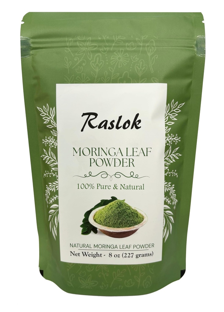Proszek Moringa 124; 100% Czysty Liść Moringa NO Stems 124; Proszek Moringa Olifera (8 Oz)