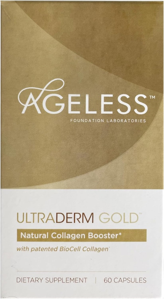 Ageless UltraDERM Złoto - Natural Colagen Booster z BioCell Collagen - 60 Count