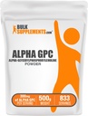 BulkSupplements.com Proszek Alpha GPC - Suplementy cholinowe, Alpha GPC 300mg - Unflavored & gluten Free, 600mg na serving, 500g (1,1 lbs) (opakowanie po 1)