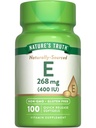 Nature 's Truth Witamina E 400 IU Softgels 124; 268mg Bilans 124; 100