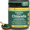 Biogeneza Organic Chlorella Powder - 200g Greated 124; Australian Hodowl 124; BioDynamic Cracked Cell Wall 124; Bogaty w chlorofil, witaminy i minerały 124; Wspiera energię i odporność 124; Wegan Powder