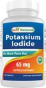 Najlepsze Naturals Potasu Jodide 65 mg - Suplement diety, 60 tabletek (60 sztuk (opakowanie po 1)) (12)