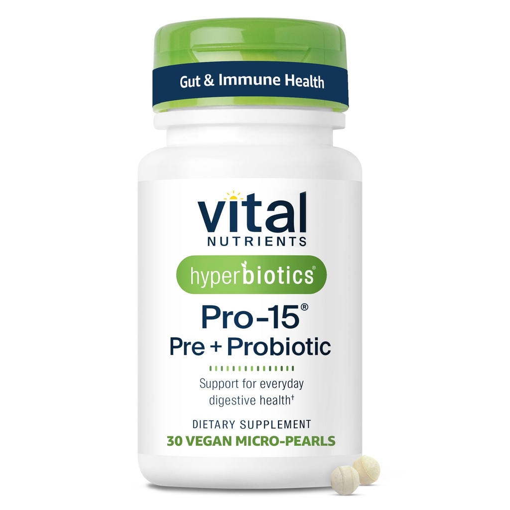 Hiperbiotyki Vital Nutrigents Pro- 15 Prebiotyki i Probiotyki dla Kobiet i Mężczyzn 124; 15 Science Backed Strains Agregates 124; Wspomaga sporadyczne zaparcia, Biegunka, Gaz & Bloating Agregates 124; 30 Perły uwalniające czas Vegan