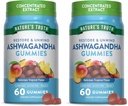 Nature 's Truth Ashwagandha Gummies' 124; 60 Tropical Flavor Gummies '124; Wegan, Non-GMO, & Gluten Free Supplement