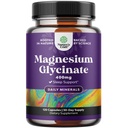 Pure Magnezu Glycinate Supplement 400mg Per Serving - Wegan Wysoka Absorpcja Kapsułki chelatowane magnezu dla kobiet i mężczyzn z Elemental 400mg for Mood Sleep and Relaxation Support - 120 Count