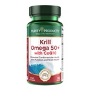 Kryl Omega 50 Plus w / CoQ10 z Czystości Produkty - 1300mg Olej z kryla i mieszanka oleju rybnego - 100mg CoQ10 - 500mg Natural Astaxanthina - Wsparcie dla Joint, Zdrowie mózgu i więcej - 60 Mini Softgels