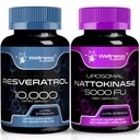 WELLNESS LABSRX Resveratrol kapsułki 10000mg - Nattokinaza Suplement kapsułki - 5000 FU