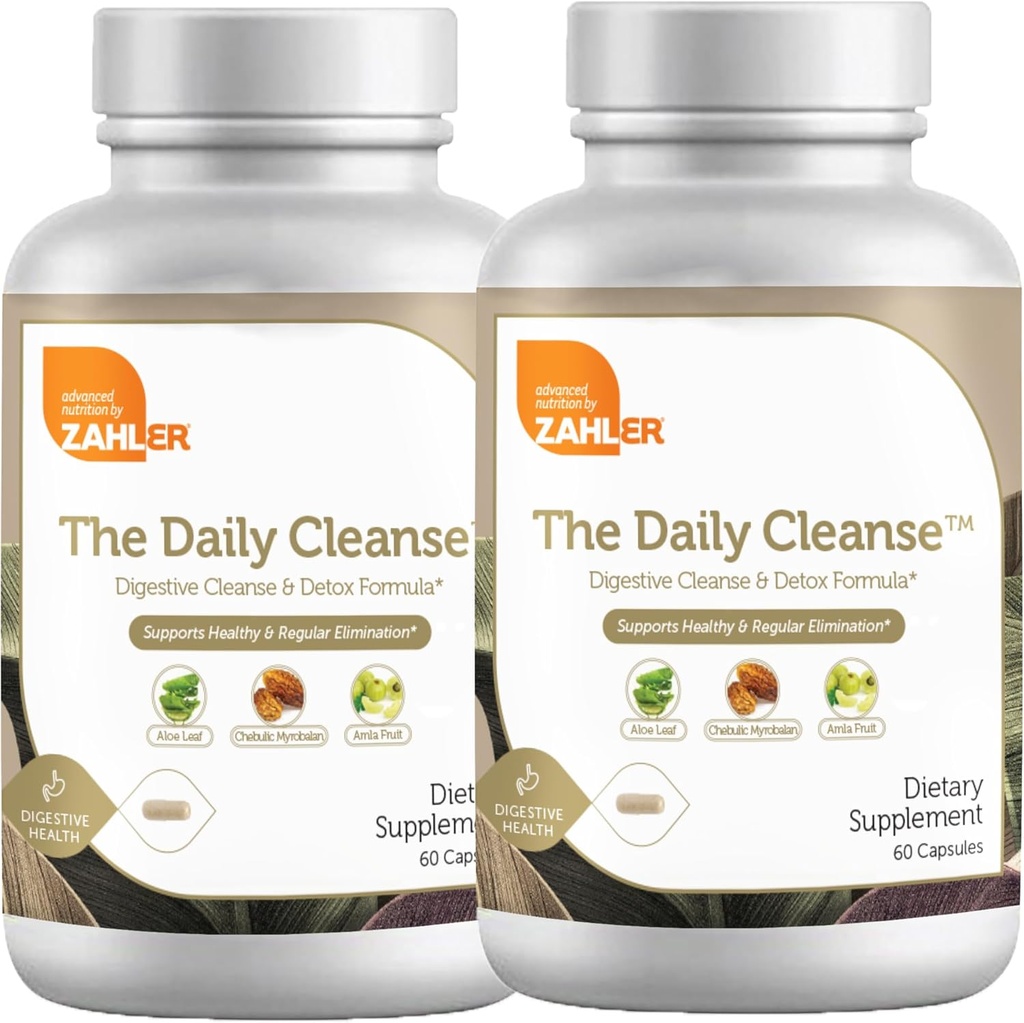 Zahler Daily Cleanse, Digestive Cleanse & Detox Formuła, Służy zdrowej i regularnej eliminacji, 120 kapsułki