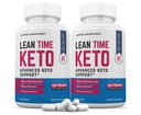 (2 Pack) Lean Time Keto Pigułki 1275MG Nowa i ulepszona formuła zawiera jabłko cydr Ocet ekstra Virgin Olive Oil Powder Green Tea Leaf 120 Kapsułki