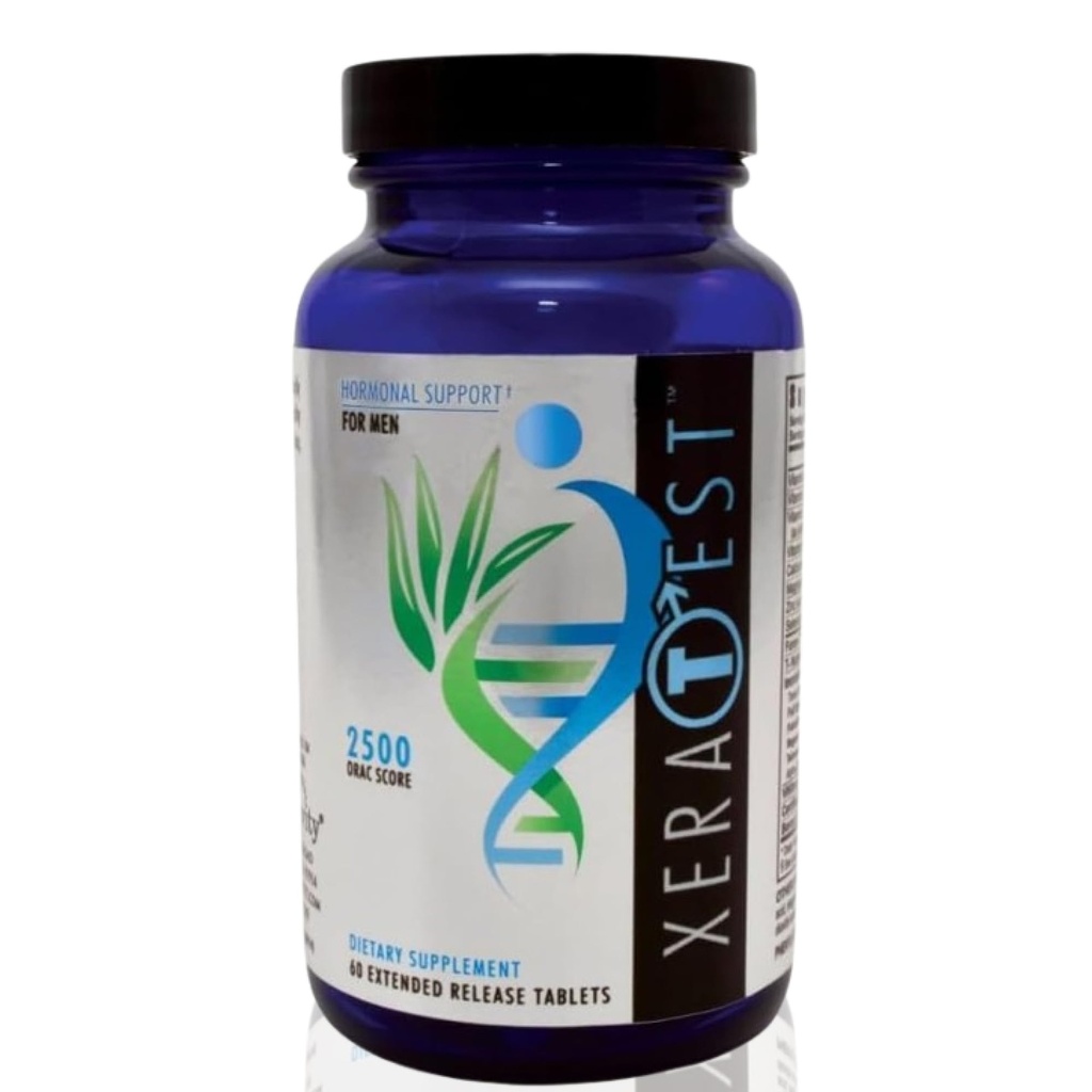 Youngevity XeraTest ™ Hormonal Support for Men - Hormonal Wellness & Brain Health - with Fucoidan Blend, Whole Foods, Fenugreek - Hormonal Free Botanical Supplement - (60 Extended Release Tablets)