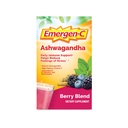 Emergen- C Witamina C Aszwagandha Drink Mix, Suplement diety do wsparcia immunologicznego, Mieszanka Berry, Powrót do szkolnych Essentials - 18 Count