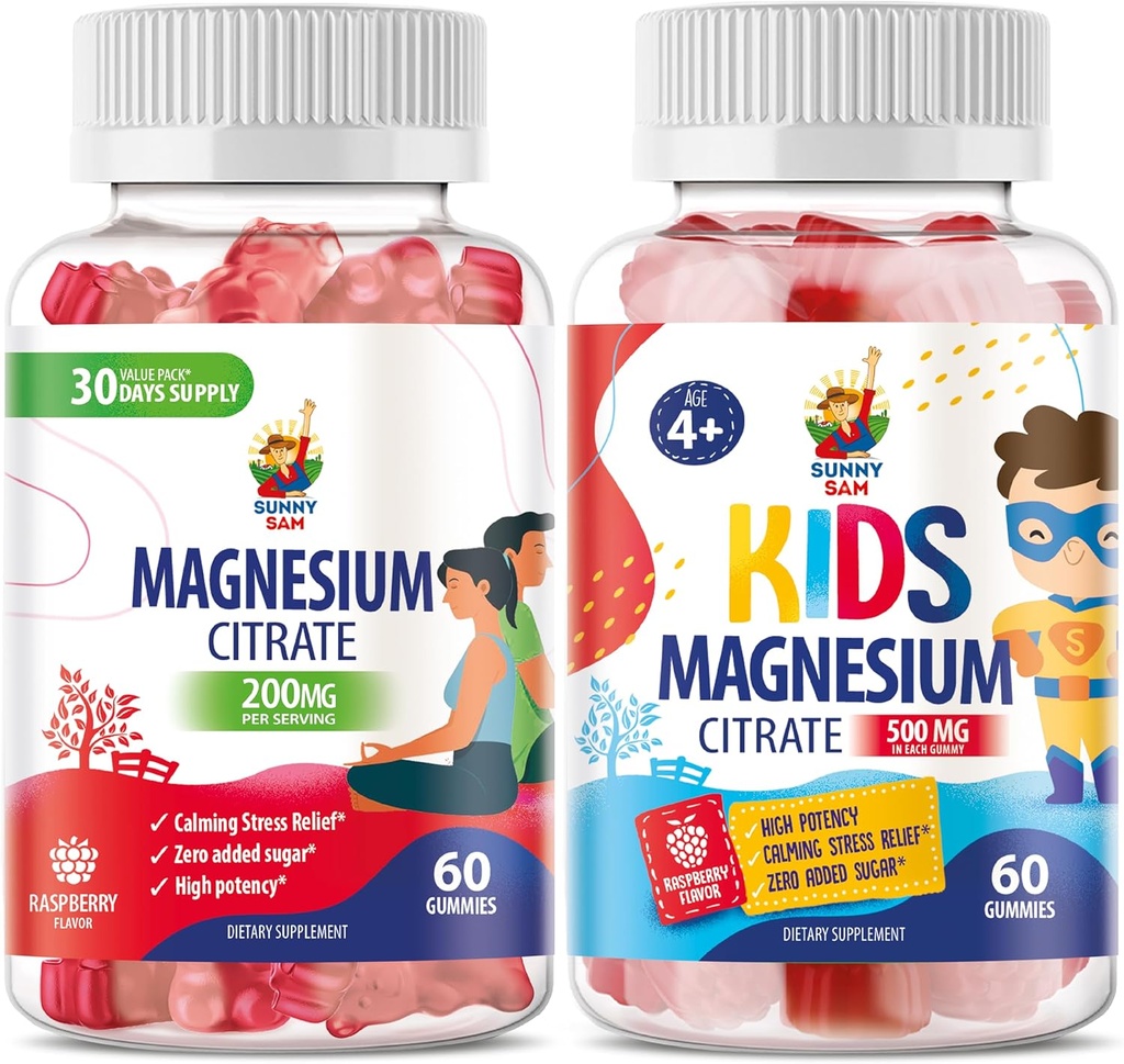Magnezu Gummies dla dzieci i dorosłych - 500mg - Recime Magnezu Chews - Magnezu Citrate Chewable Supplement for Mood & Support Muscle