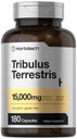 Horbäach Tribulus Terrestris dla mężczyzn 15000mg 124; 180 Kapsułek 124; Maksymalna moc 124; Non- GMO, Suplement do ekstraktu Gluten