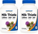 Nutricost Milk Thistle 1,000mg Equivalent, 240 kapsułki (2 opakowania) - 250 mg 4: 1 Extract - Vegan, Non-GMO i Gluten Free