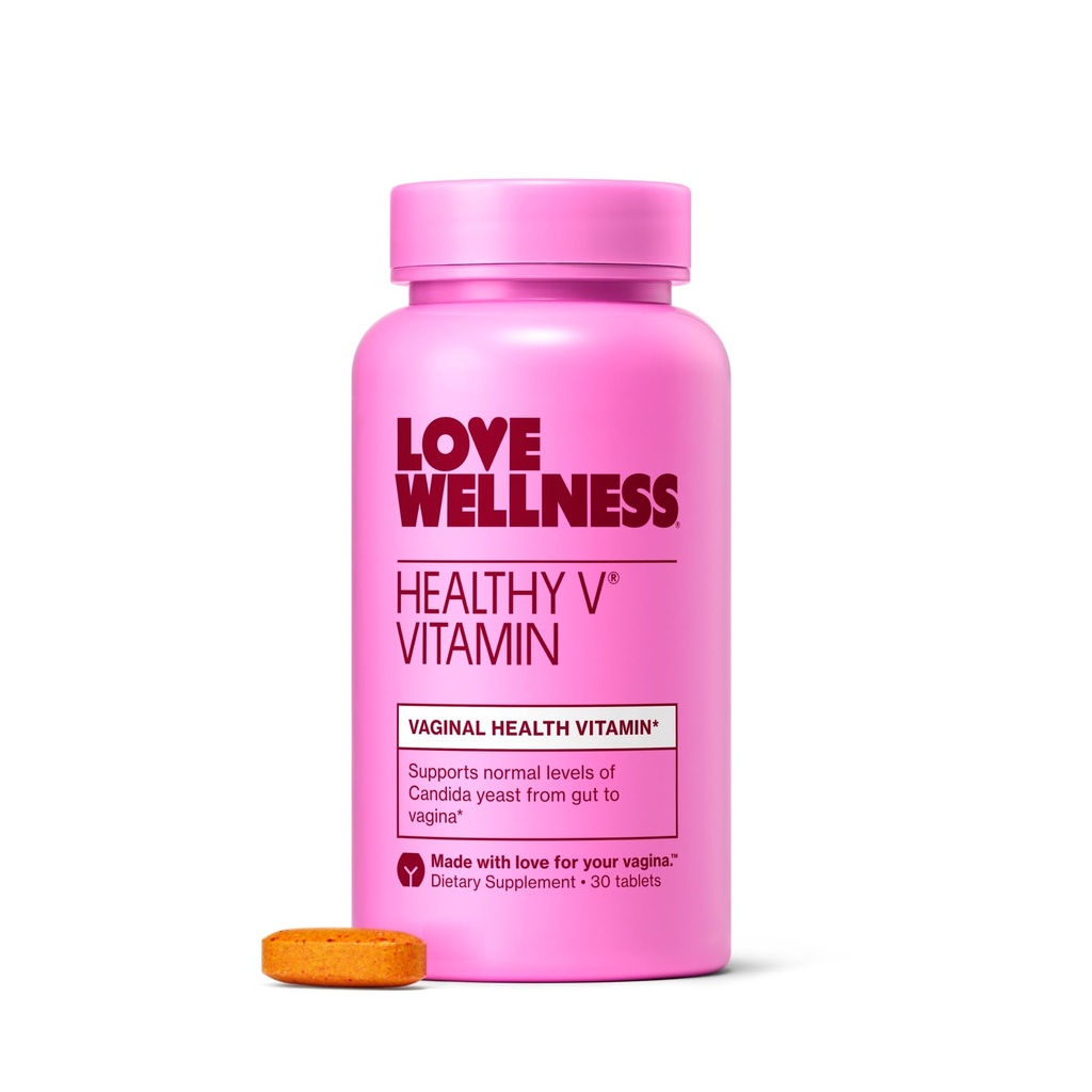Miłość Wellness Zdrowa V Witamina 124; Kobiecy suplement zdrowia pochwy 124; pH Równowaga, Gut Zdrowie i suplement immunologiczny 124; Równowaga Candida Yeast z Turmeric, Czosnek i olej kokosowy