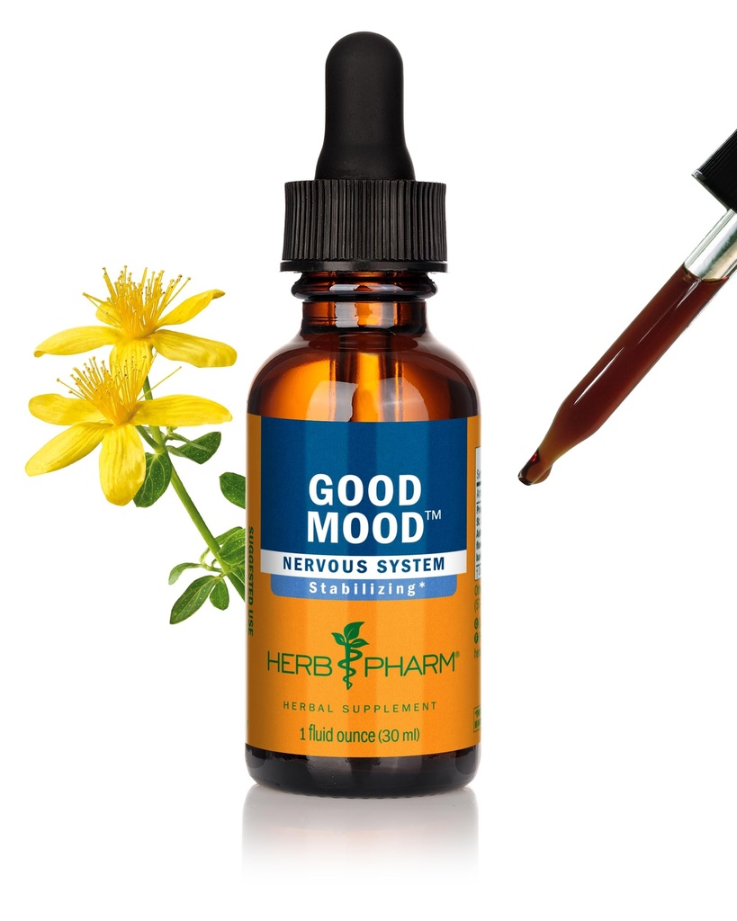Herb Pharm Good Mood Liquid Herbal Formula z dziurawca St. John 's dla zdrowej równowagi emocjonalnej - 1 unce