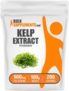 BulkSupplements.com Kelp Extract Powder - Kelp Supplement, Brown Seaweed Extract, Seaweed Powder - Gluten Free, 500mg per Serving, 100g (3.5 oz) (opakowanie po 1)