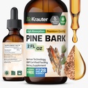 BIO KRAUTER Pine Bark Extract - bogaty w przeciwutleniacze płynne Suplement - 400 mg francuski Morski Pine Bark Extract Drops - Wegan, Alkohol & Cukier wolny - 2 Fl Oz
