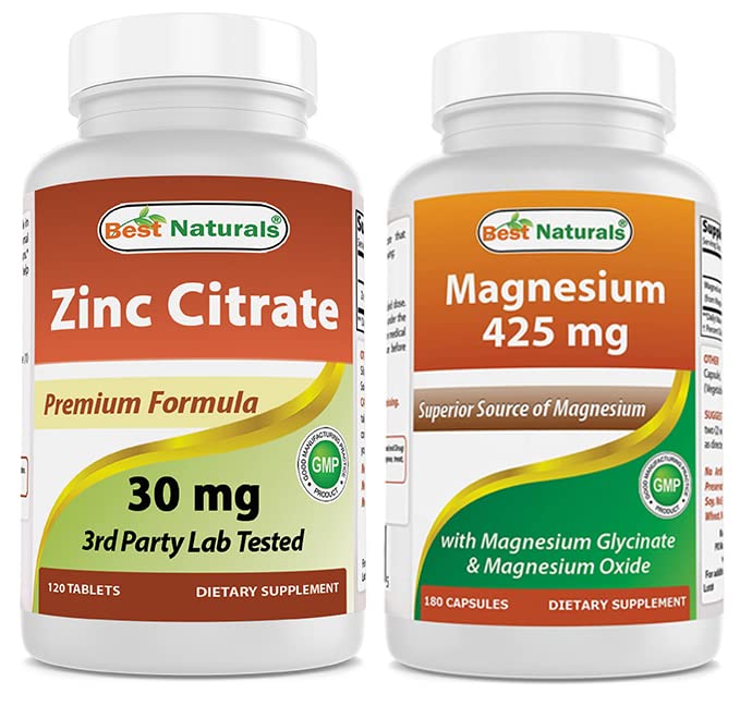 Cytrynian cynku 30 mg i glicynian magnezu 425 mg