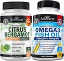 Triple Force Omega 3 Fish Oil Softgels (1 Miesiąc dostaw) Plus 1000mg Citrus Bergamot Supplement (1 Miesiąc dostaw)