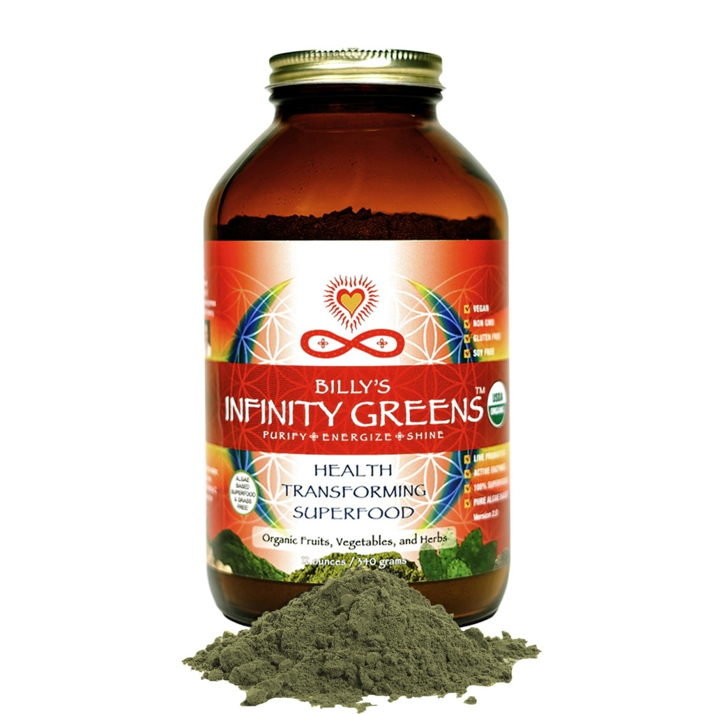 Proszek Superfood, Niebieski Zielony Algi Zielony Sok w proszku z 28 Organic Superfoods, Bez Napełniaczy lub Traw, Energia i długowieczność, Niskie temperatury Uwodnione Zielone (34 Słupki)