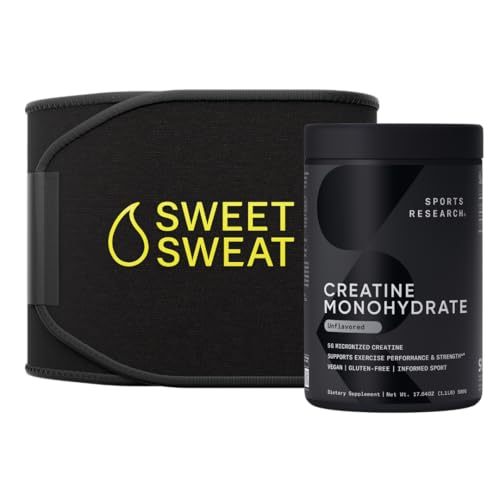 Sports Research Creature Monhydrate and Sweet Waist Trimmer - Czarny i żółty (Medium)