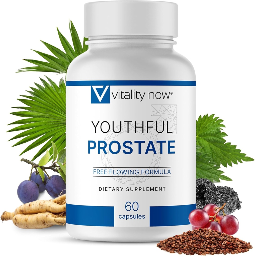 Młoda prostata - Piła Palmetto dla mężczyzn z Panax Ginseng, Antyoksydant Protection, Witamina E, Likopen - Prostate Suplementy dla mężczyzn