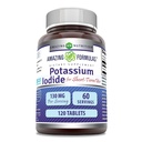 Niezwykłe suplement jodku potasu 124; 130 Mg produktu 124; 120 tabletek produktu leczniczego 124; Nie GMO produktu leczniczego 124; Bez glutenu 124; Wyprodukowane w USA
