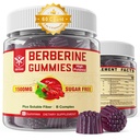 Berberine Supplement 1500mg with Soluble Fiber, B1, B3 & B6, Sugar Free Berberine HCL Gummies, High Biodostępność AMPK Activitor for Mętâbõlism Balanced, Daily Digestive & Body Mânâgęmęnt, 60 Cts