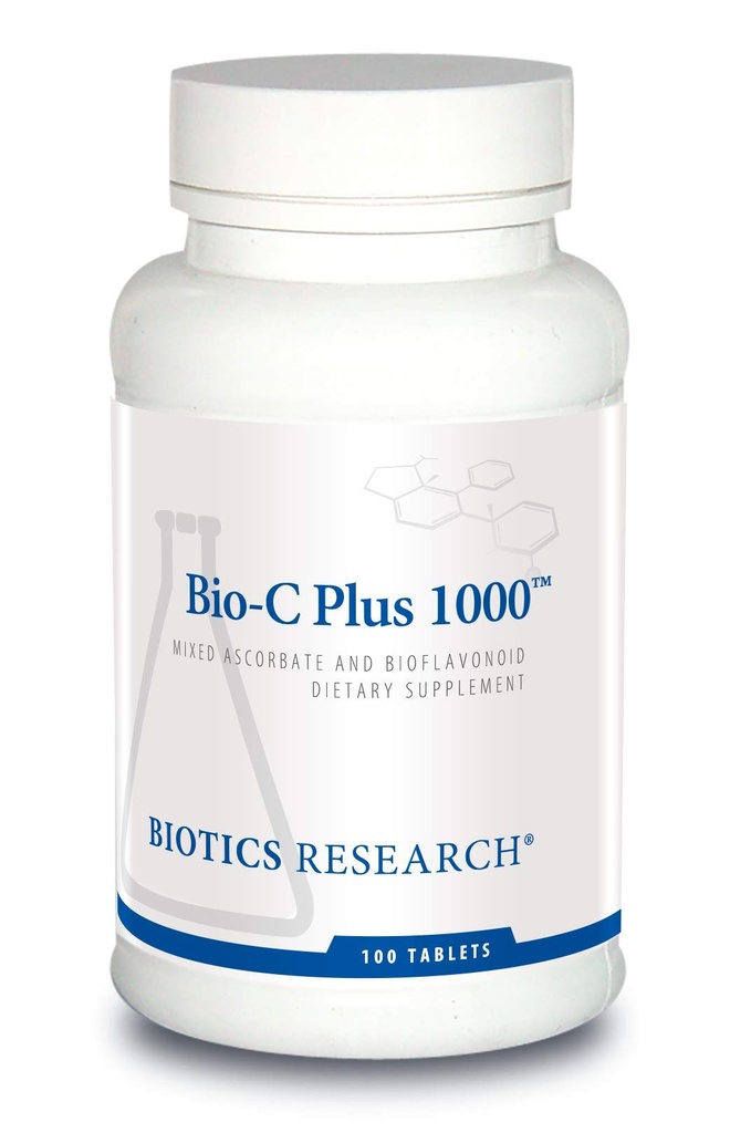 Biotics Research Bio C Plus 1000 Przeciwutleniacz, Wysoka potencja, Bioflavonoids, Wspomaga zdrową odpowiedź immunologiczną, Builds Collagen, Zdrowa skóra, Chrząstka i Wspólne wsparcie 100 Tabletki