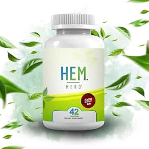 Hem Hero Extra Siła Hemorhoid Leczenie - Zmniejszenie obrzęku, Soothe Swędzenie i podrażnienie - 100% Naturalne - 42 Kapsułki wegetariańskie