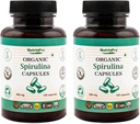 USDA Organic Spirulina kapsułki - 100% Pure Vegan Supplement, Non-GMO, Gluten- Free, Chemical- Free, (240)