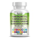 Saw Palmetto ze Stinging Nettle, Pygeum, Nasiona dyni, Lecytyna słonecznikowa, Turmeric & Ashwagandha - Prostate Support for Men with Lycopene & Witamina D3 - 90 Kapsułki