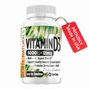 Witamina D3 5000 IU Suplement 125 μg żele miękkie Specjalnie dla czułych suplementów żołądków z oliwą organiczną Najlepszy suplement witaminy D3 dla kobiet i mężczyzn Made in USA