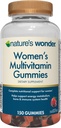 Nature 's Wonder Women' s Multivitamin Gummies, Wspiera energię, Metabolizm, kości i układu immunologicznego Zdrowie z witamin A, C, D, B6, B12, Biotin, Kwas foliowy, 75 Day Supply, 150 Count