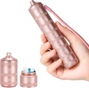 Przenośny Metal Pill Medicinizer Organizator - Wodoodporny Pill Case Compact Travel Pill Box Combly Aluminium Alloy Container, 7 Daily Daily Pill Organizer Holder for Small Pills, Pink S