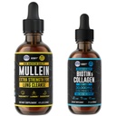 HERBIFY Bundle - Mullein Leaf Extract & Biotin and Collagen - Wsparcie dla układu oddechowego i skóry włosów i paznokci Vitamin