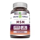 Amazing Supples MSM (Methylsulfonylmetan) Supplement Equipment 124; 2000 Mg per Serving Equipment 124; 120 Capsules Equipment 124; Non-GMO Equipment 124; Gluten- Free Equipment 124; Made in USA