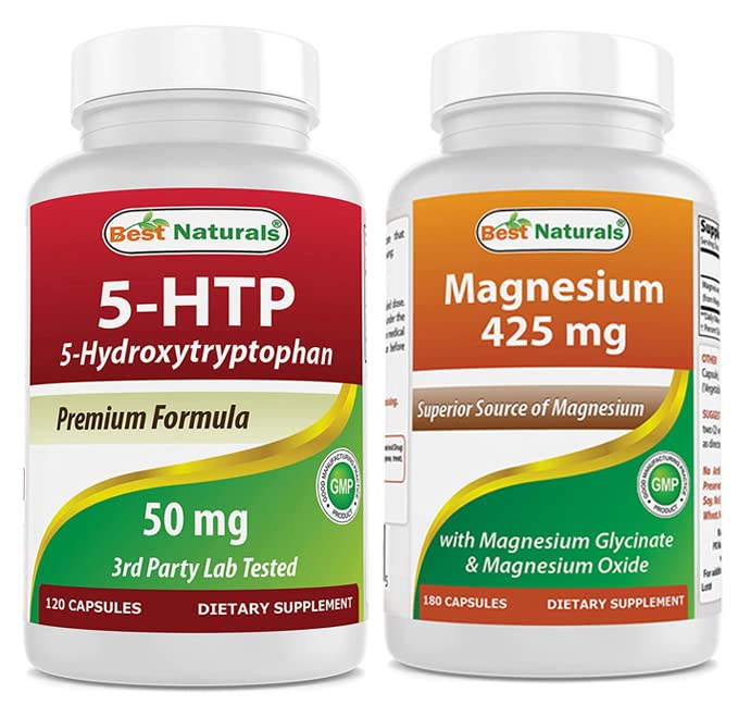 Najlepsze naturals 5- HTP 50 mg & Magnezu Glicynian 425 mg