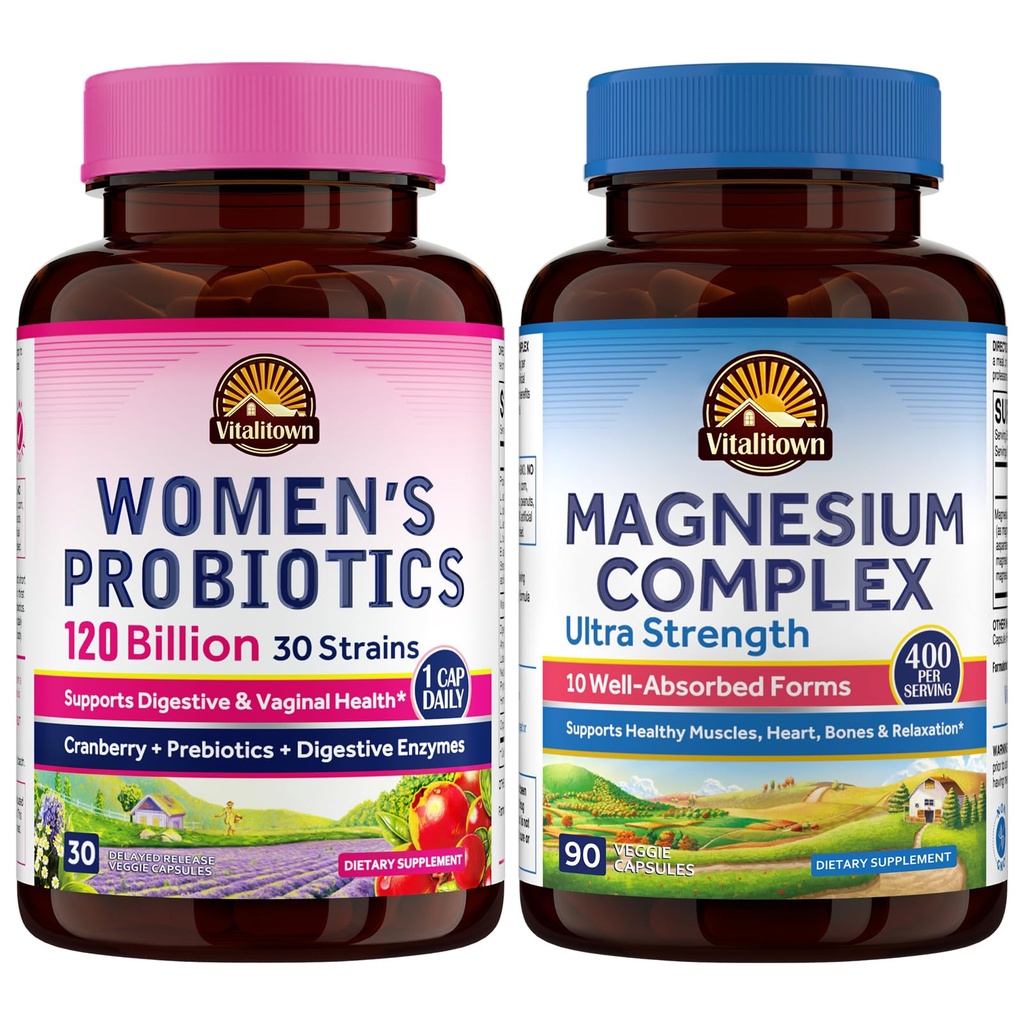 Vitalitown Magnez + Probiotic Bundle (opakowanie po 2)