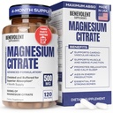 Premium Magnezu Citrate 500 mg Kapsułki (Citrato de Magnesio) Wysoka absorpcja Formuła Chelated Cytrynian buforowany do wsparcia trawienia, kości, snu i zdrowia mięśni - 120 Kapsułki