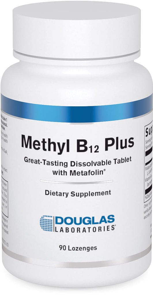 Douglas Laboratories Methyl B12 Plus Assembly 124; wspomaga metabolizm, energię, produkcję komórek krwi, układ nerwowy i hormony * Adresat 124; 90 Lozenges